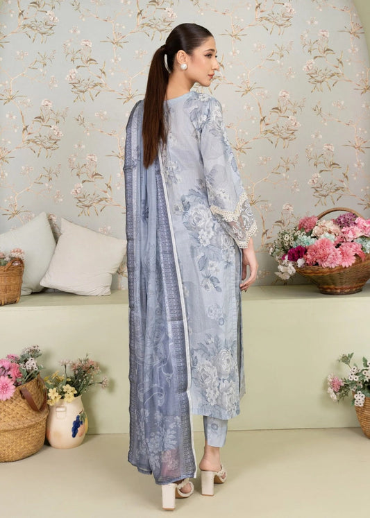 Luminous - Gray Premium Fabric Pakistani Summer Dresses - Sahiba-clothing - 2