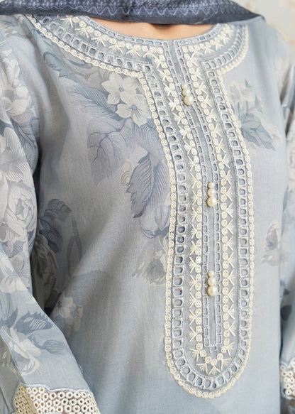 Luminous - Gray Premium Fabric Pakistani Summer Dresses - Sahiba-clothing - 3