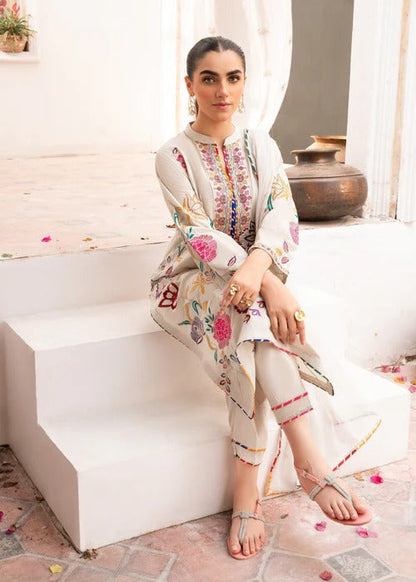 Albite - White Premium Fabric Pakistani Summer Dresses - Sahiba-clothing - 5