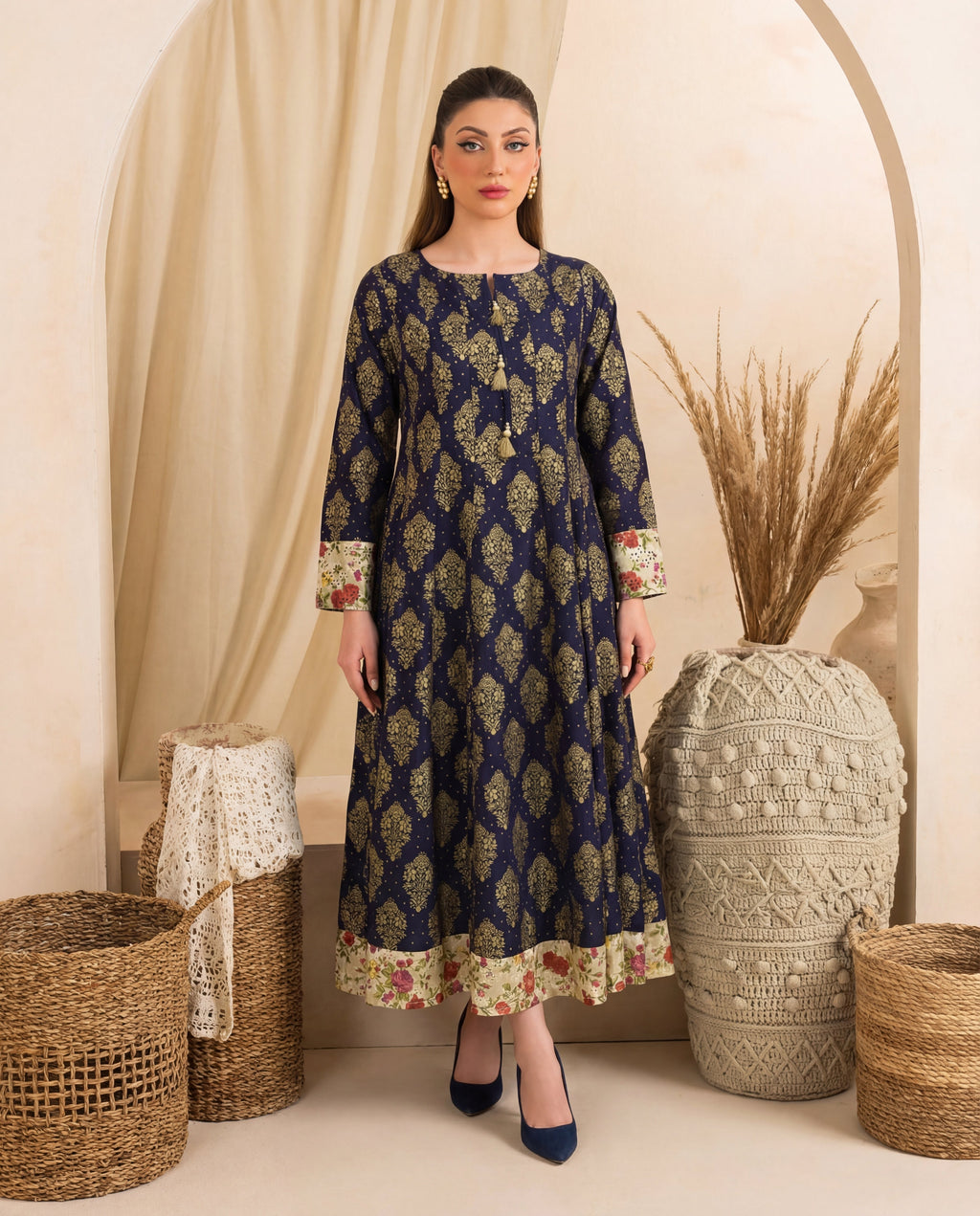 Yasna Premium Fabric Pakistani Winter Dresses - Sahiba-clothing - 2