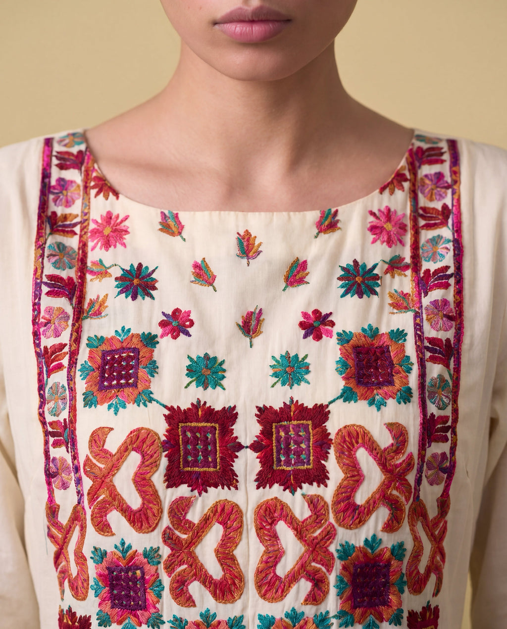 Zafina White Premium Fabric Pakistani Summer Dresses - Sahiba-clothing - 7