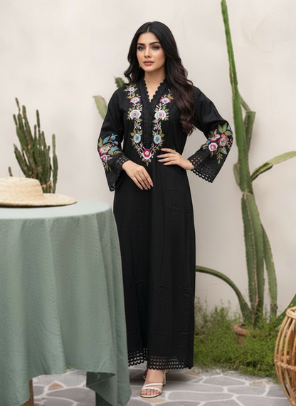 Zafreen Black Premium Fabric Pakistani Winter Dresses - Sahiba-clothing - 1