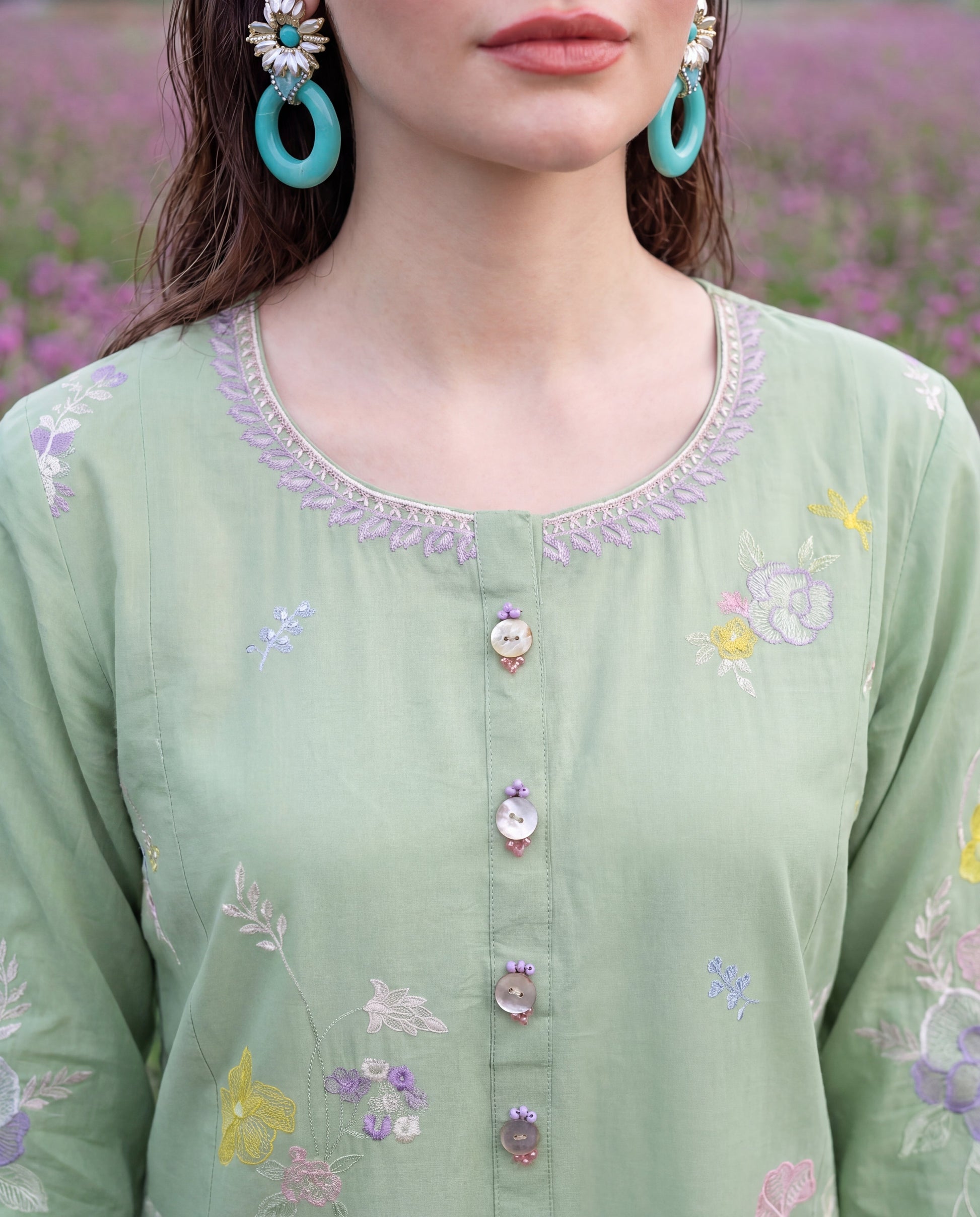 Zumra Pista Premium Fabric Pakistani Summer Dresses - Sahiba-clothing - 3