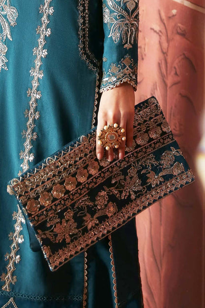 Kaira Raw Silk Pakistani Formal Dresses - Afrozeh - 6