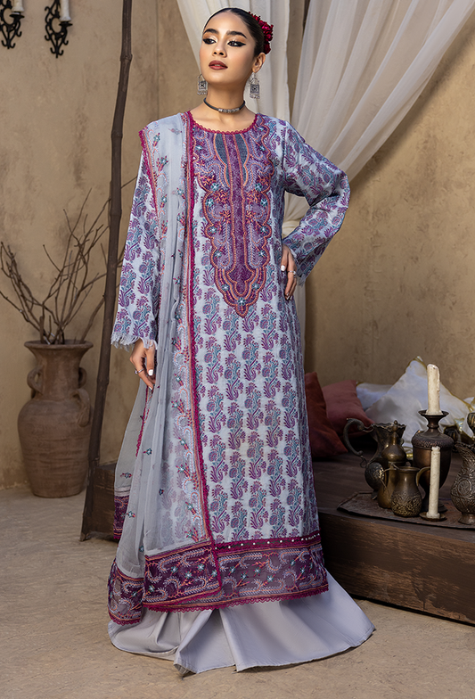 Ishq-Embroidered Jacquard-IS-03 Jacquard Pakistani Winter Dresses - Humdum - 1