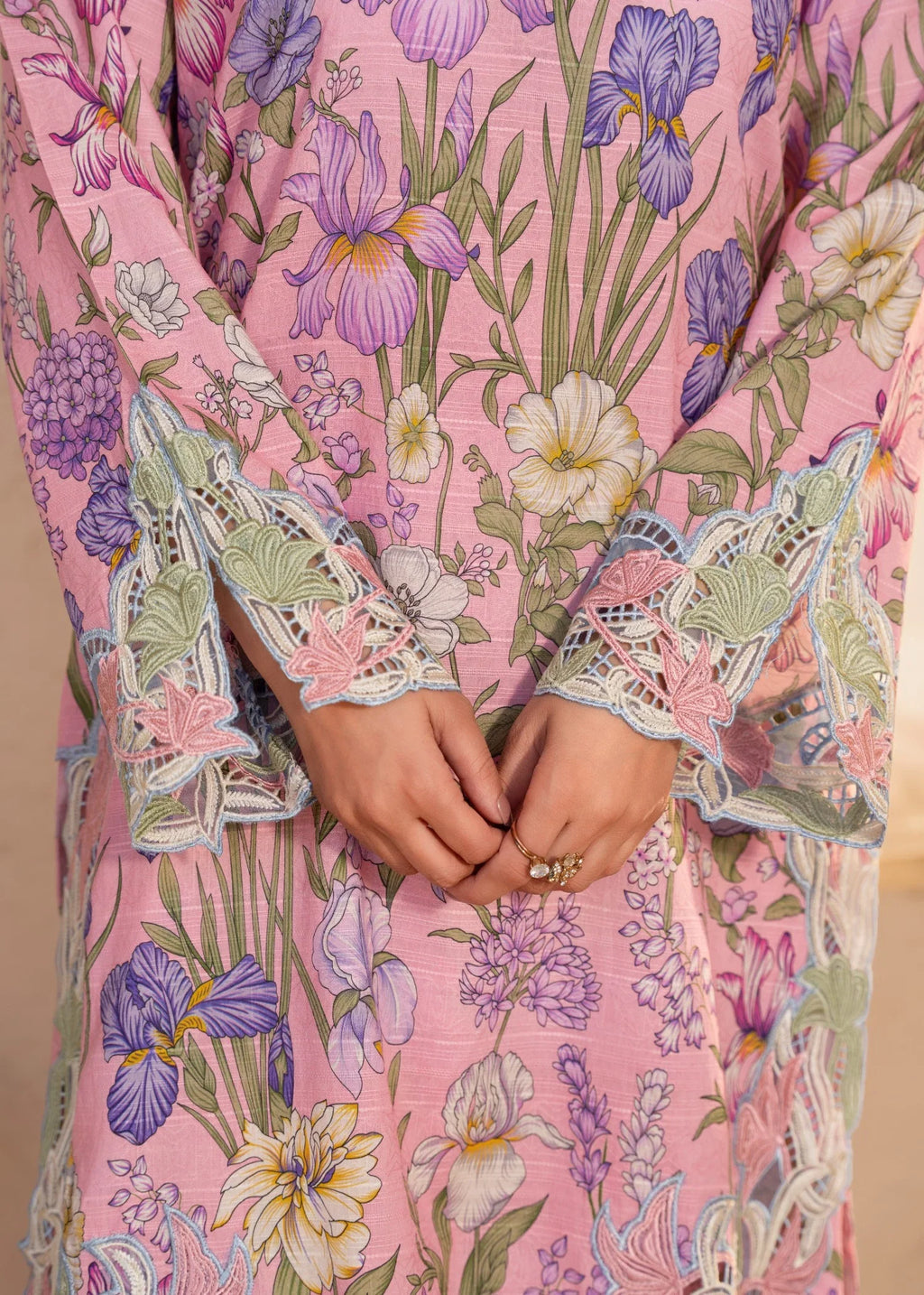 Alara Pink Premium Fabric Pakistani Summer Dresses - Sahiba-clothing - 4