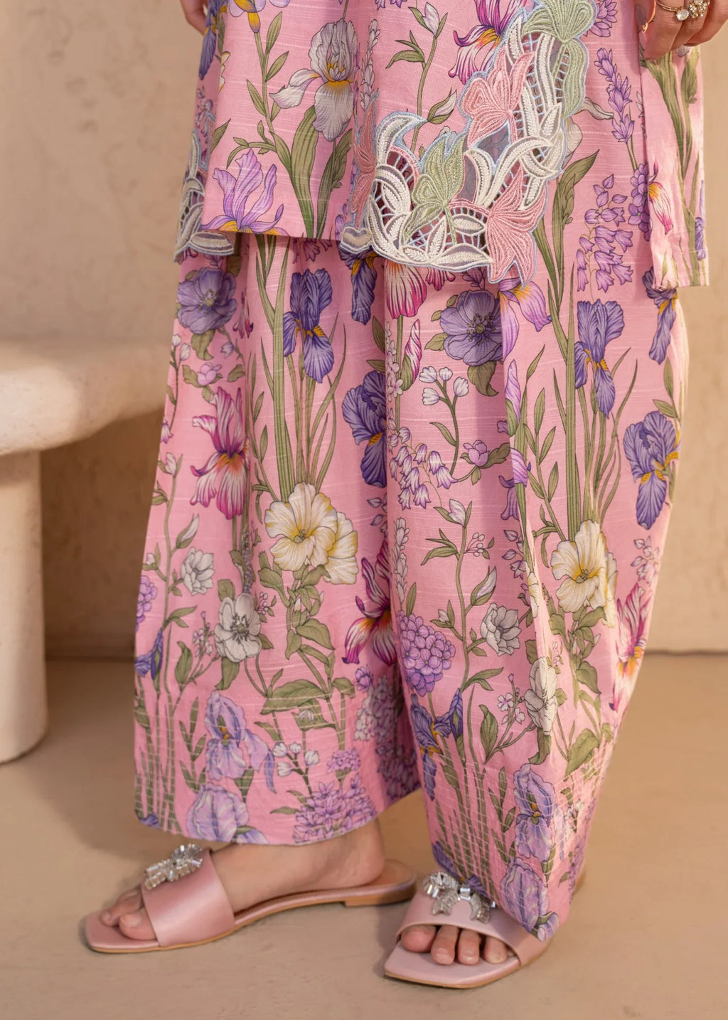 Alara Pink Premium Fabric Pakistani Summer Dresses - Sahiba-clothing - 5