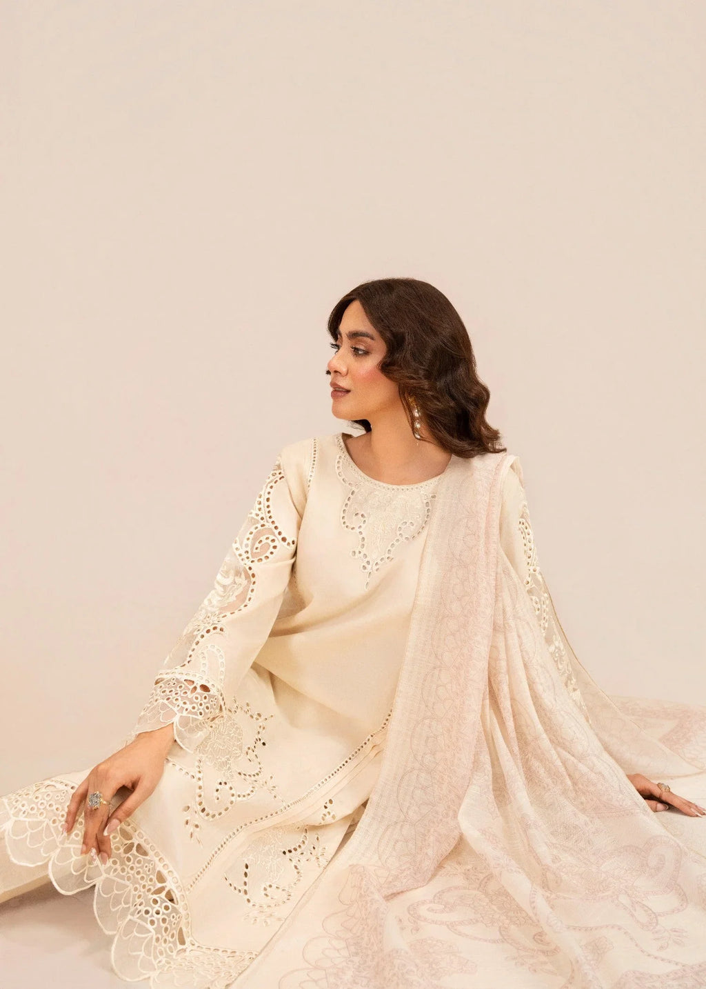 Ravi Ivory Premium Fabric Pakistani Summer Dresses - Sahiba-clothing - 5