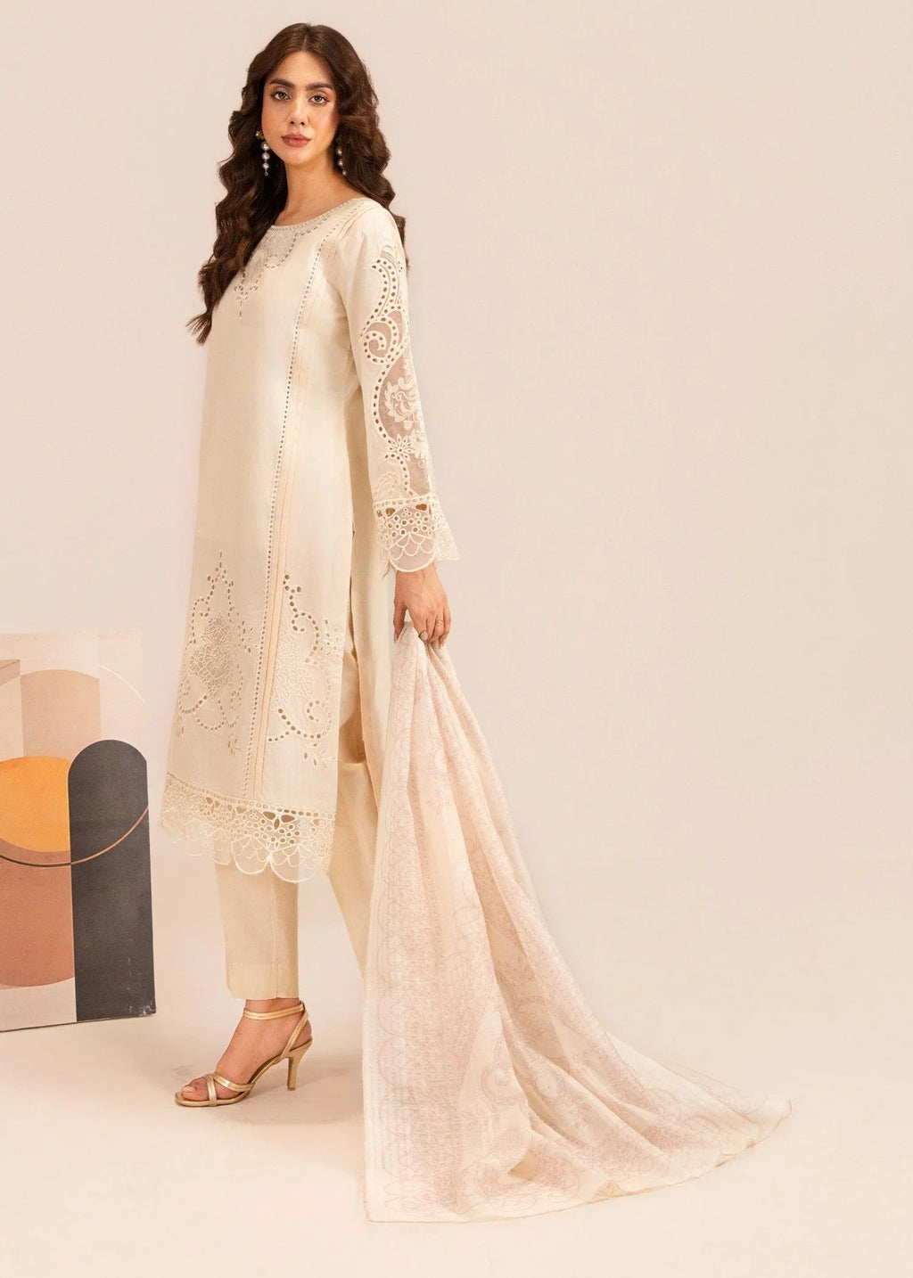 Ravi Ivory Premium Fabric Pakistani Summer Dresses - Sahiba-clothing - 6