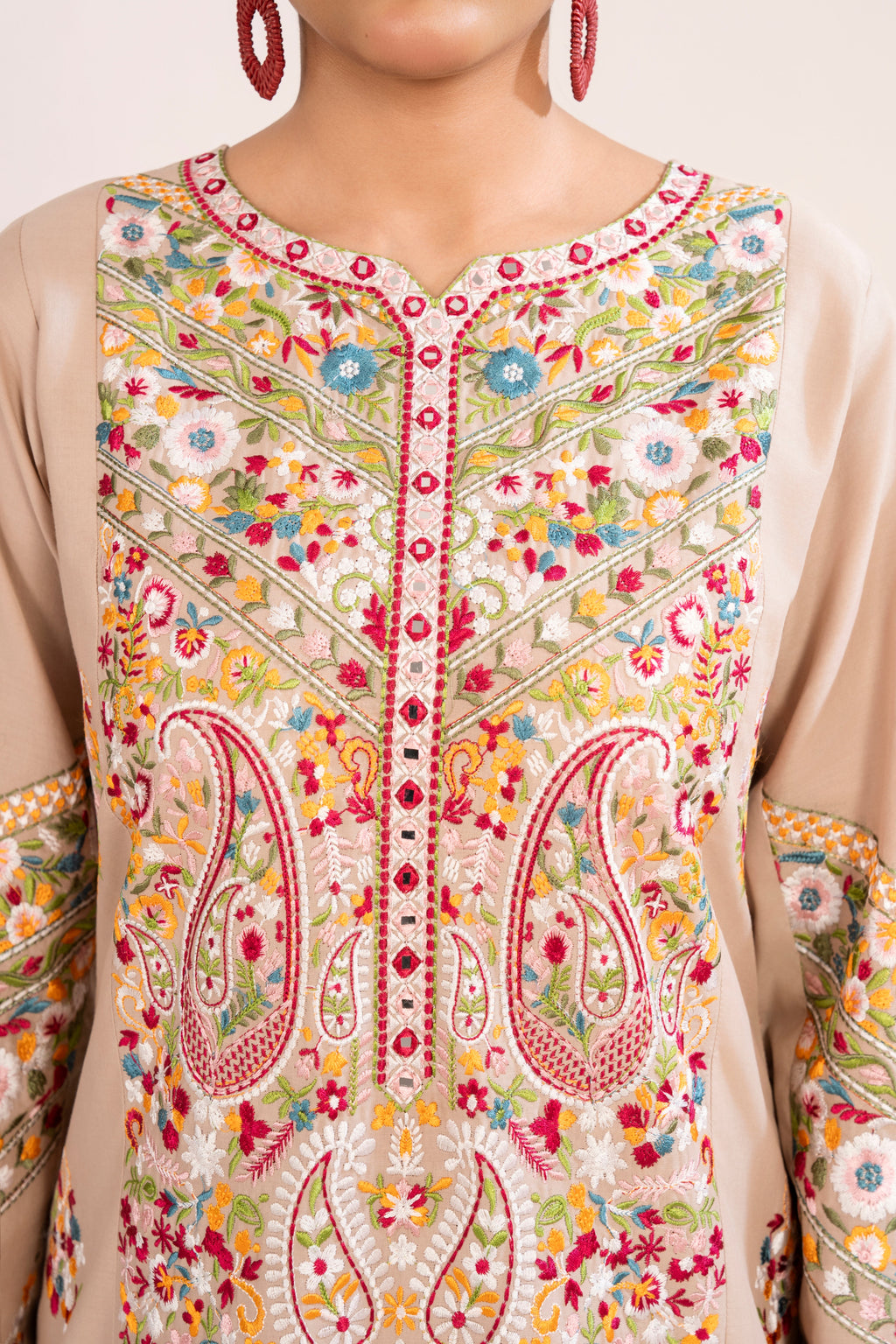 Nureh Skin Premium Fabric Pakistani Summer Dresses - Sahiba-clothing - 3