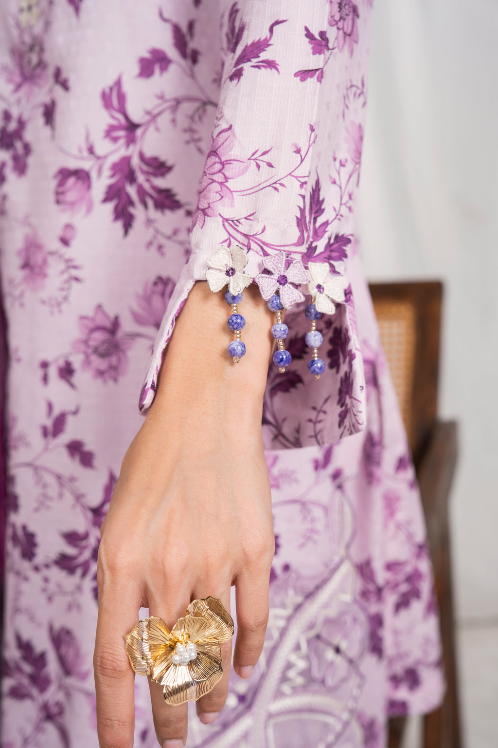 Phool - Purple Premium Fabric Pakistani Summer Dresses - Sahiba-clothing - 4