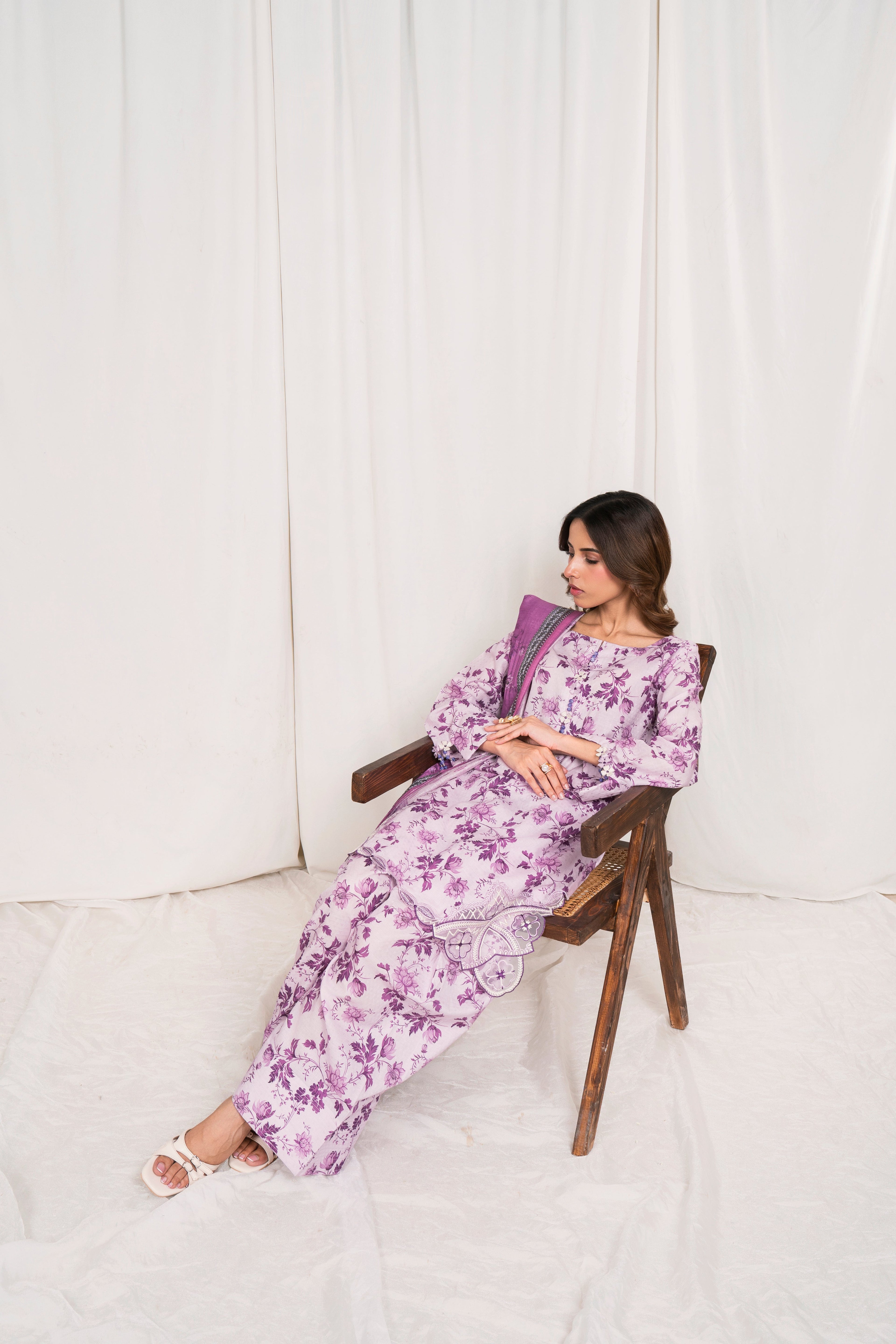 Phool - Purple Premium Fabric Pakistani Summer Dresses - Sahiba-clothing - 6