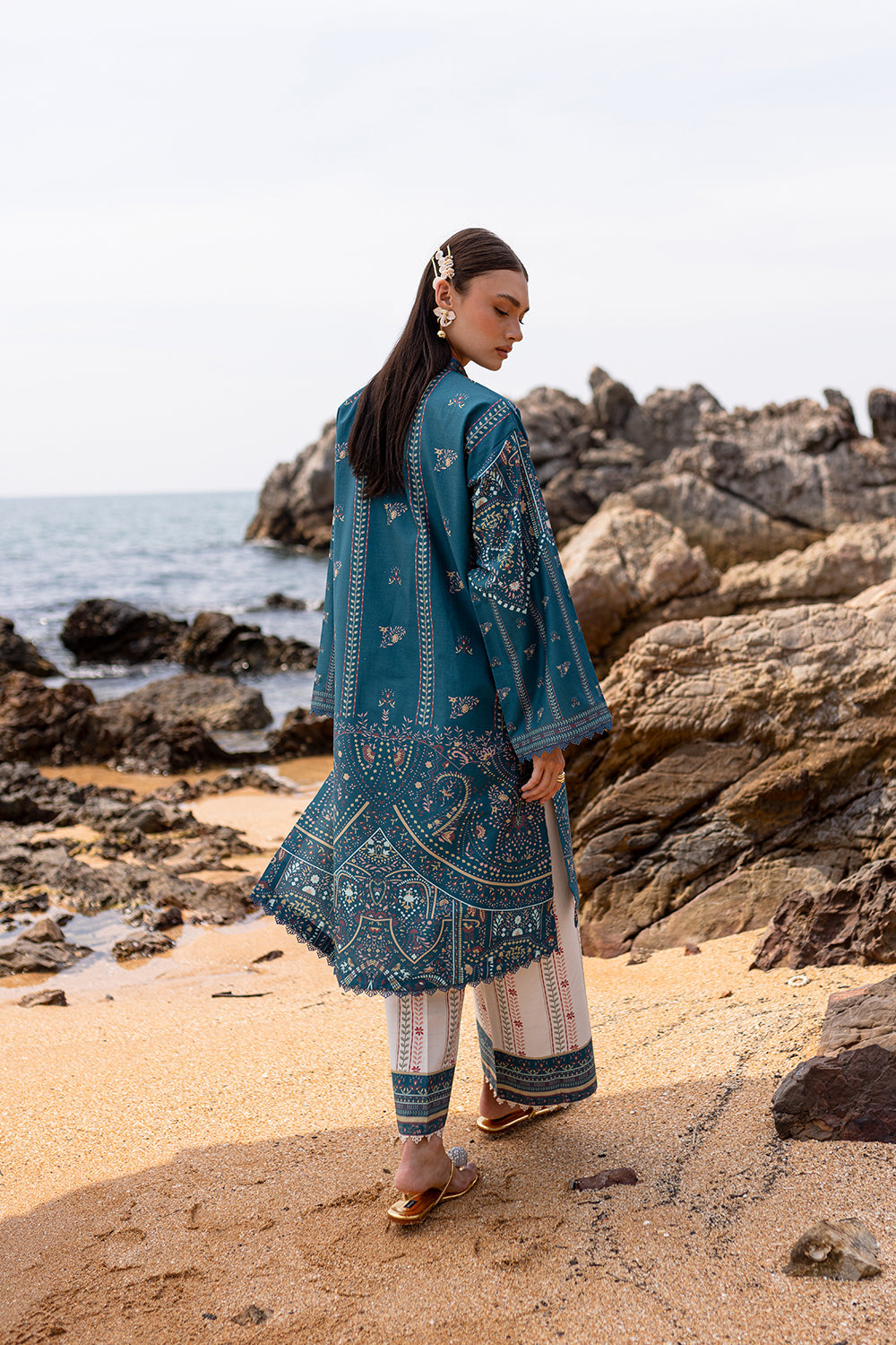ORIEL (AX-03) Cotton Pakistani Summer Dresses - aabyaan - 4