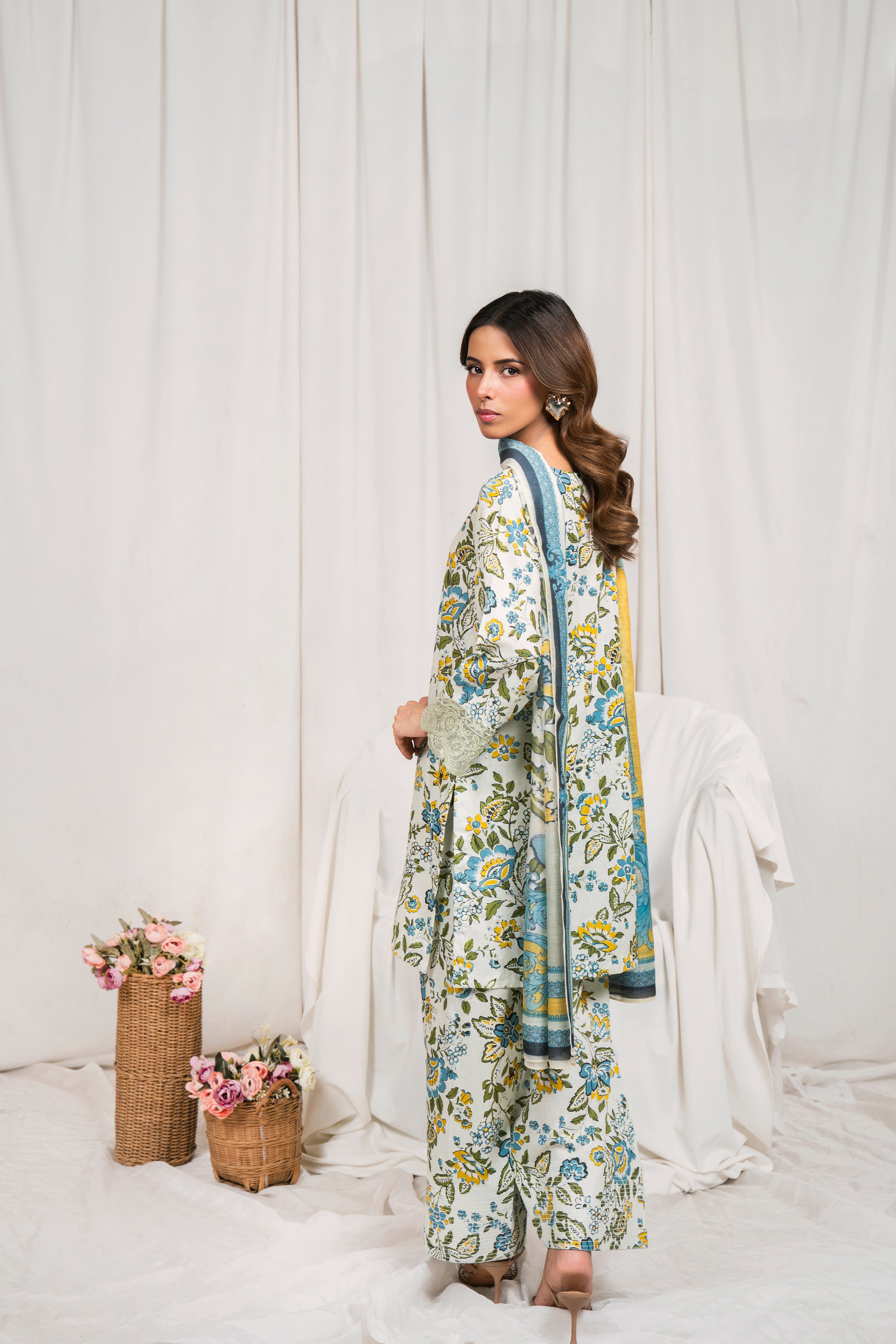 Sanam - Pista Premium Fabric Pakistani Summer Dresses - Sahiba-clothing - 7