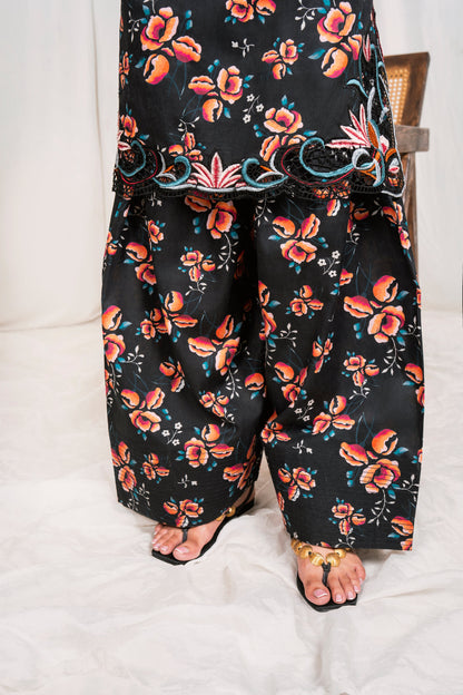Velour - Black Premium Fabric Pakistani Summer Dresses - Sahiba-clothing - 4