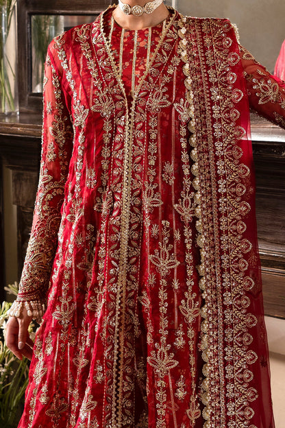 Tearose Raw Silk Pakistani Formal Dresses - Afrozeh - 4