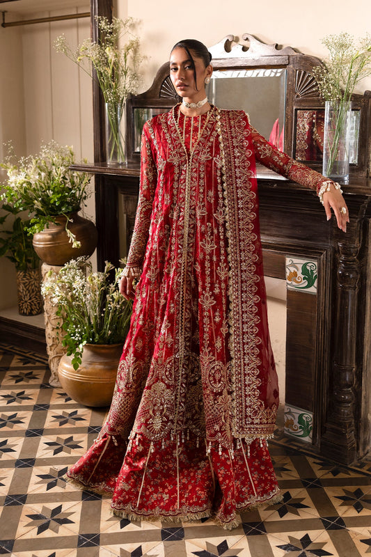 Tearose Raw Silk Pakistani Formal Dresses - Afrozeh - 1