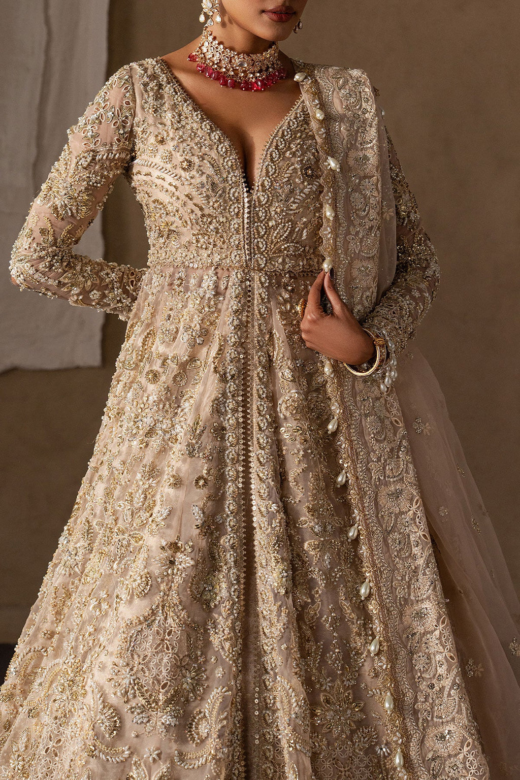 Catarine Organza Pakistani Bridal and Formal Dresses - Afrozeh - 4