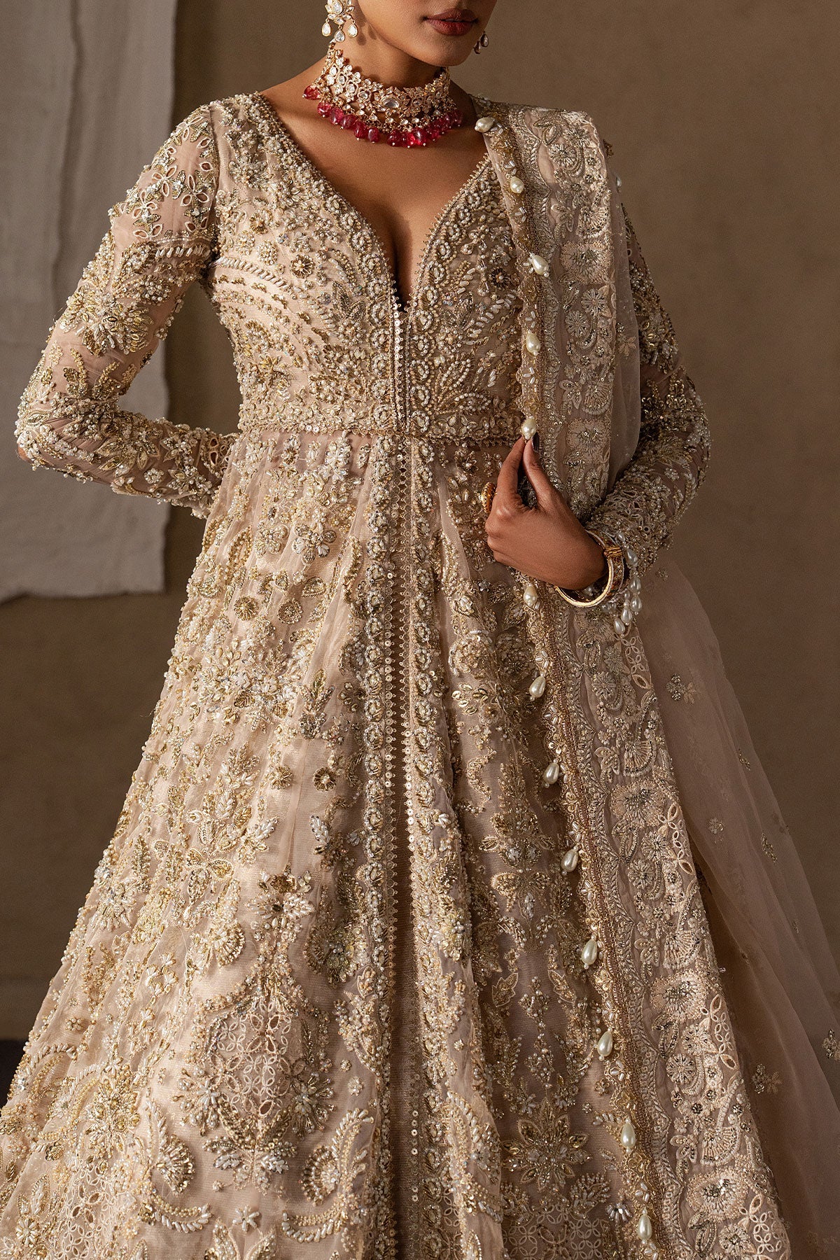 Catarine Organza Pakistani Bridal and Formal Dresses - Afrozeh - 4