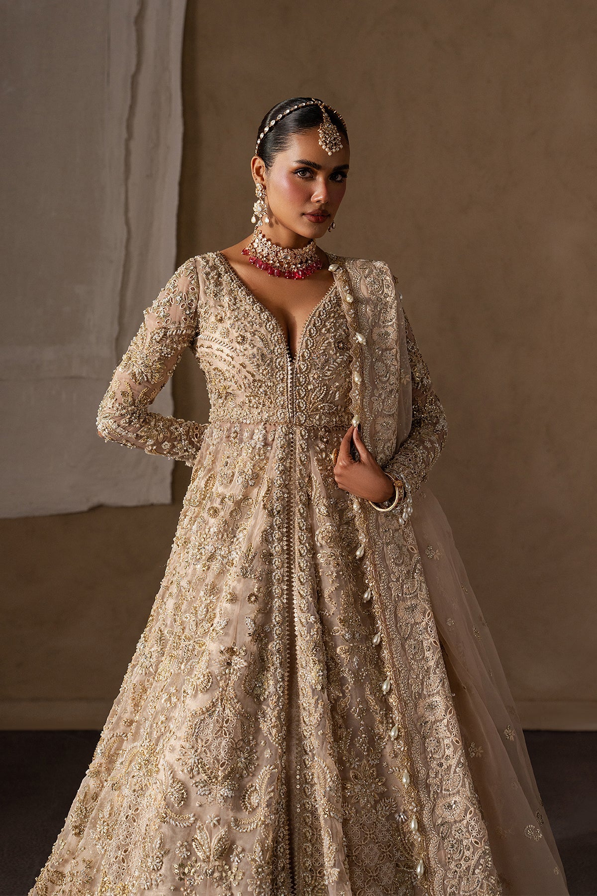 Catarine Organza Pakistani Bridal and Formal Dresses - Afrozeh - 3