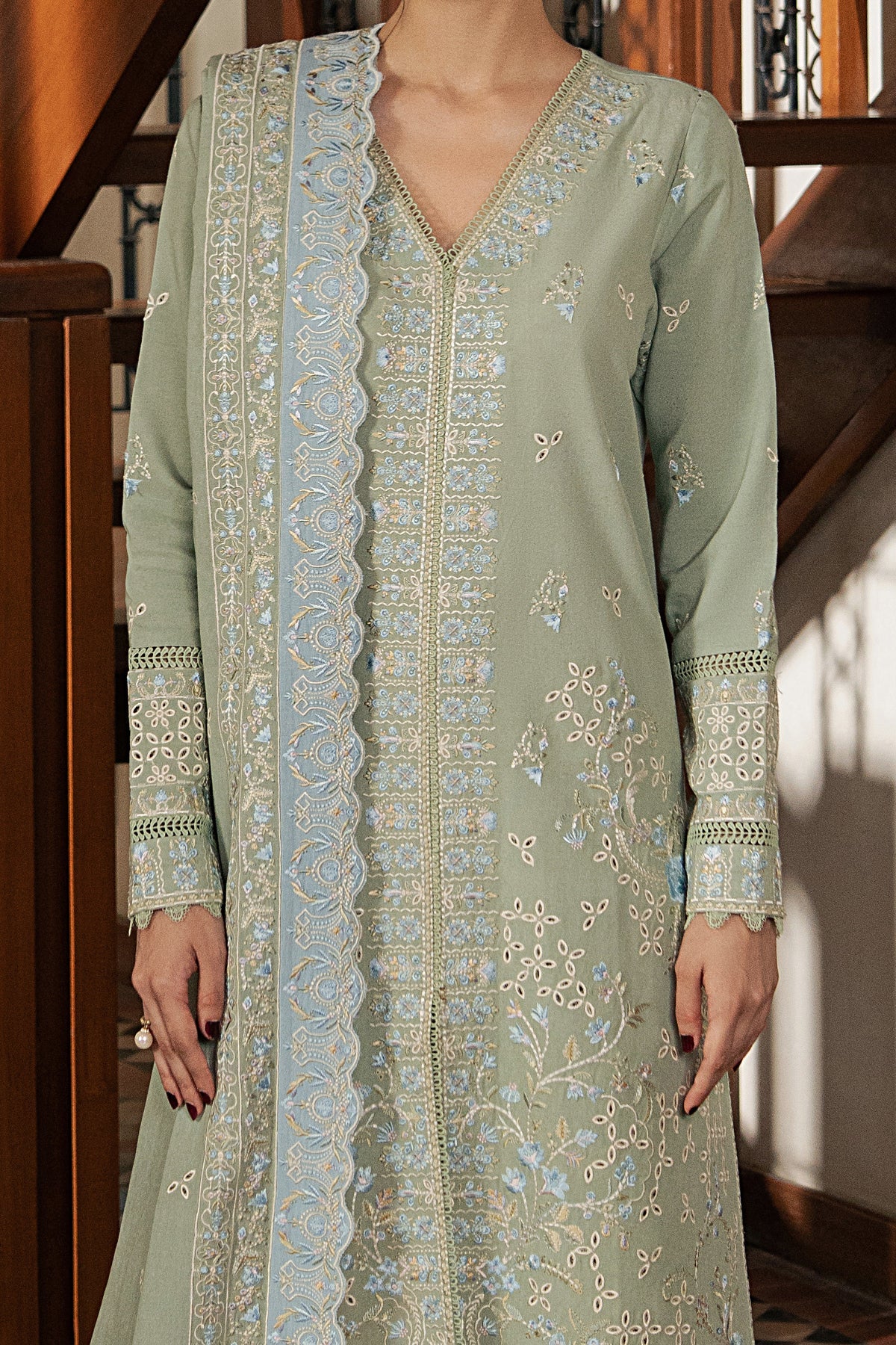 Rimelle Karandi Pakistani Winter Dresses - Afrozeh - 4