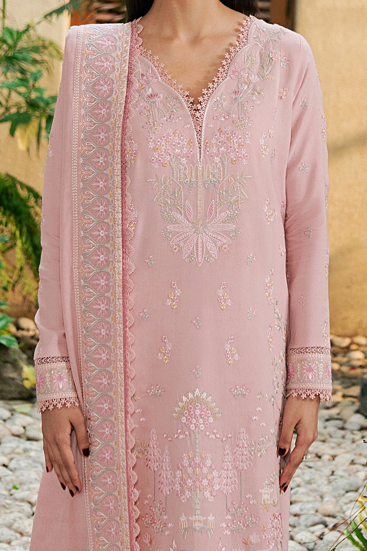 Maelin Silk Pakistani Winter Dresses - Afrozeh - 4