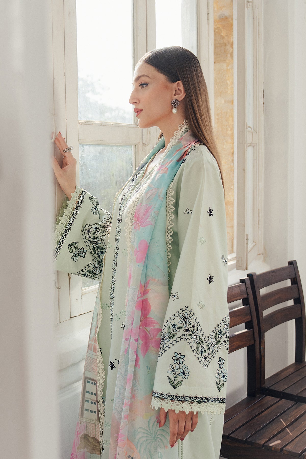 Dewlit Organza Pakistani Summer Dresses - Afrozeh - 5