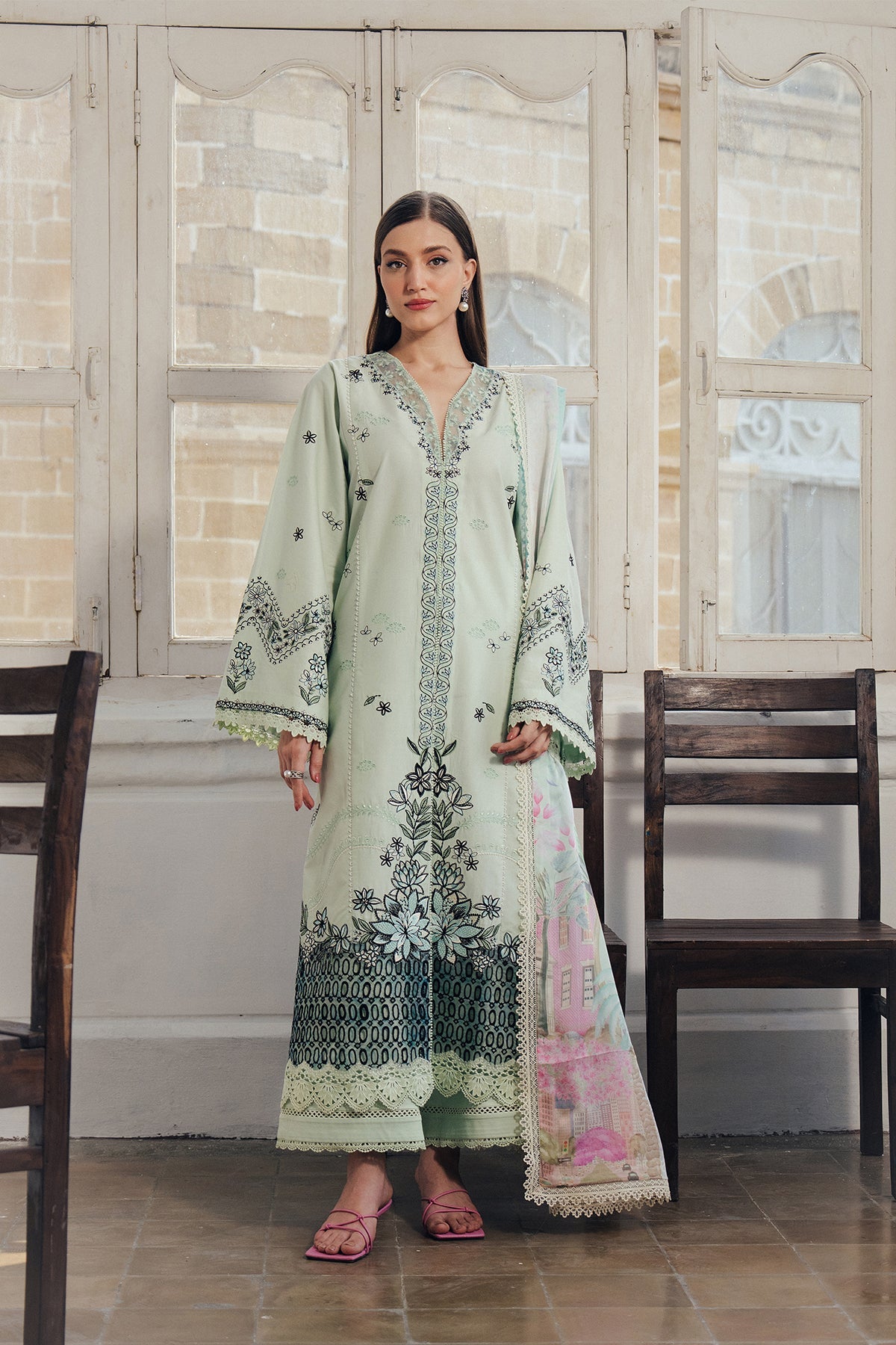 Dewlit Organza Pakistani Summer Dresses - Afrozeh - 1