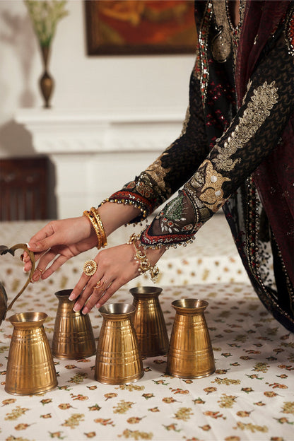 Dhanak Raw Silk Pakistani Formal Dresses - Afrozeh - 5