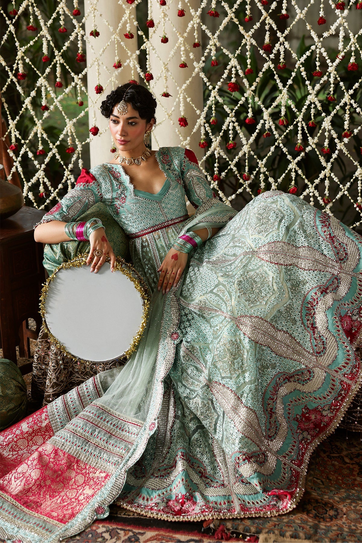 Zanzar Raw Silk Pakistani Formal Dresses - Afrozeh - 2